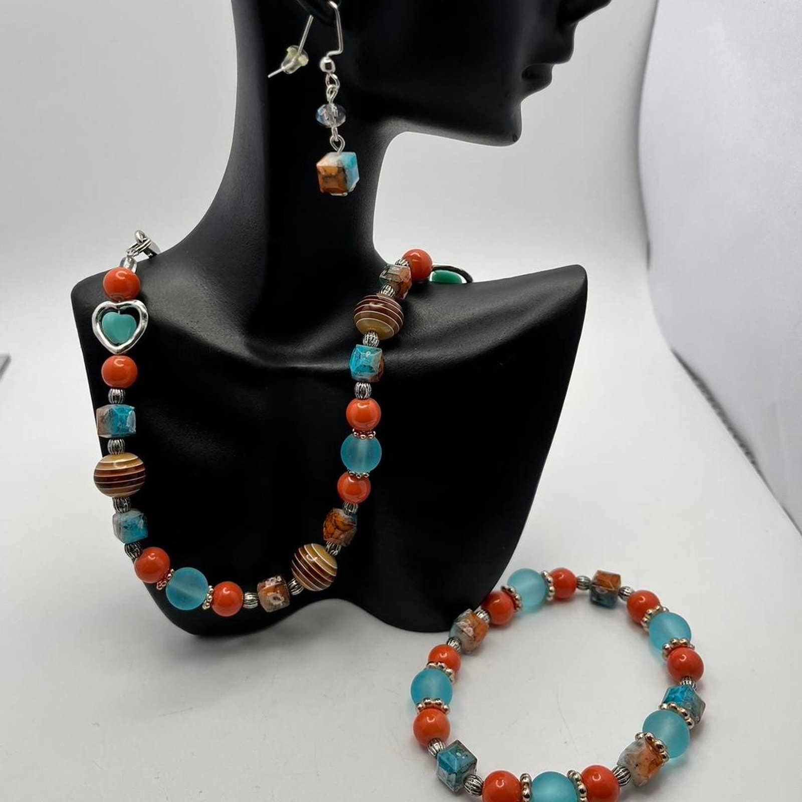 Red Blue Jewelry Set 20$